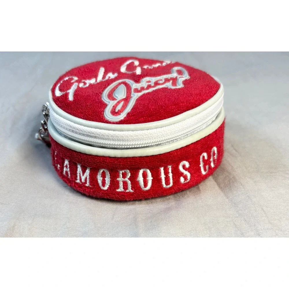 Vintage Y2K Juicy Couture Girls Gone Juicy Red Velour travel jewelry case